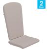 Flash Furniture Charlestown Set of 2 Adirondack Chair Cushions – Cream Fabric Cushions – 2″ Thick Padding – Indoor/Outdoor – Patio Chair Replacement Cushions(Cream)