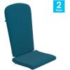 Flash Furniture Charlestown Set of 2 Adirondack Chair Cushions – Cream Fabric Cushions – 2″ Thick Padding – Indoor/Outdoor – Patio Chair Replacement Cushions(Teal)