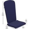 Flash Furniture Charlestown Set of 2 Adirondack Chair Cushions – Cream Fabric Cushions – 2″ Thick Padding – Indoor/Outdoor – Patio Chair Replacement Cushions(Blue)