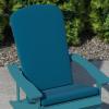 Flash Furniture Charlestown Set of 2 Adirondack Chair Cushions – Cream Fabric Cushions – 2″ Thick Padding – Indoor/Outdoor – Patio Chair Replacement Cushions(Teal)