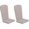 Flash Furniture Charlestown Set of 2 Adirondack Chair Cushions – Cream Fabric Cushions – 2″ Thick Padding – Indoor/Outdoor – Patio Chair Replacement Cushions(Cream)