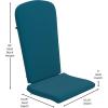 Flash Furniture Charlestown Set of 2 Adirondack Chair Cushions – Cream Fabric Cushions – 2″ Thick Padding – Indoor/Outdoor – Patio Chair Replacement Cushions(Teal)