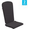 Flash Furniture Charlestown Set of 2 Adirondack Chair Cushions – Cream Fabric Cushions – 2″ Thick Padding – Indoor/Outdoor – Patio Chair Replacement Cushions(Gray)