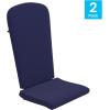 Flash Furniture Charlestown Set of 2 Adirondack Chair Cushions – Cream Fabric Cushions – 2″ Thick Padding – Indoor/Outdoor – Patio Chair Replacement Cushions(Blue)
