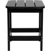 Flash Furniture Charlestown Tiered Commercial Poly Resin Adirondack Side Table – Lime Green – All-Weather – Indoor/Outdoor(Black)
