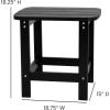 Flash Furniture Charlestown Tiered Commercial Poly Resin Adirondack Side Table – Lime Green – All-Weather – Indoor/Outdoor(Black)