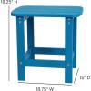 Flash Furniture Charlestown Tiered Commercial Poly Resin Adirondack Side Table – Lime Green – All-Weather – Indoor/Outdoor(Blue)