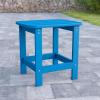 Flash Furniture Charlestown Tiered Commercial Poly Resin Adirondack Side Table – Lime Green – All-Weather – Indoor/Outdoor(Blue)