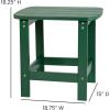 Flash Furniture Charlestown Tiered Commercial Poly Resin Adirondack Side Table – Lime Green – All-Weather – Indoor/Outdoor(Green)