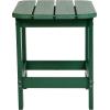 Flash Furniture Charlestown Tiered Commercial Poly Resin Adirondack Side Table – Lime Green – All-Weather – Indoor/Outdoor(Green)