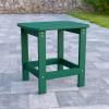 Flash Furniture Charlestown Tiered Commercial Poly Resin Adirondack Side Table – Lime Green – All-Weather – Indoor/Outdoor(Green)