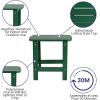 Flash Furniture Charlestown Tiered Commercial Poly Resin Adirondack Side Table – Lime Green – All-Weather – Indoor/Outdoor(Green)
