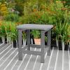 Flash Furniture Charlestown Tiered Commercial Poly Resin Adirondack Side Table – Lime Green – All-Weather – Indoor/Outdoor(Grey)