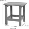 Flash Furniture Charlestown Tiered Commercial Poly Resin Adirondack Side Table – Lime Green – All-Weather – Indoor/Outdoor(Grey)