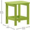 Flash Furniture Charlestown Tiered Commercial Poly Resin Adirondack Side Table – Lime Green – All-Weather – Indoor/Outdoor(Lime Green)