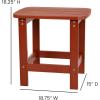 Flash Furniture Charlestown Tiered Commercial Poly Resin Adirondack Side Table – Lime Green – All-Weather – Indoor/Outdoor(Red)