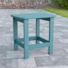 Flash Furniture Charlestown Tiered Commercial Poly Resin Adirondack Side Table – Lime Green – All-Weather – Indoor/Outdoor(Sea Foam)