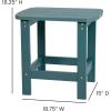 Flash Furniture Charlestown Tiered Commercial Poly Resin Adirondack Side Table – Lime Green – All-Weather – Indoor/Outdoor(Sea Foam)