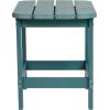 Flash Furniture Charlestown Tiered Commercial Poly Resin Adirondack Side Table – Lime Green – All-Weather – Indoor/Outdoor(Sea Foam)