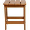 Flash Furniture Charlestown Tiered Commercial Poly Resin Adirondack Side Table – Lime Green – All-Weather – Indoor/Outdoor(Teak)