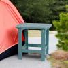 Flash Furniture Charlestown Tiered Commercial Poly Resin Adirondack Side Table – Lime Green – All-Weather – Indoor/Outdoor(Teal)