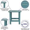 Flash Furniture Charlestown Tiered Commercial Poly Resin Adirondack Side Table – Lime Green – All-Weather – Indoor/Outdoor(Teal)