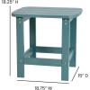 Flash Furniture Charlestown Tiered Commercial Poly Resin Adirondack Side Table – Lime Green – All-Weather – Indoor/Outdoor(Teal)