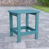 Flash Furniture Charlestown Tiered Commercial Poly Resin Adirondack Side Table – Lime Green – All-Weather – Indoor/Outdoor(Teal)