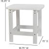 Flash Furniture Charlestown Tiered Commercial Poly Resin Adirondack Side Table – Lime Green – All-Weather – Indoor/Outdoor(White)