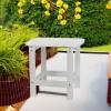 Flash Furniture Charlestown Tiered Commercial Poly Resin Adirondack Side Table – Lime Green – All-Weather – Indoor/Outdoor(White)