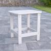 Flash Furniture Charlestown Tiered Commercial Poly Resin Adirondack Side Table – Lime Green – All-Weather – Indoor/Outdoor(White)