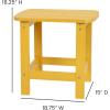 Flash Furniture Charlestown Tiered Commercial Poly Resin Adirondack Side Table – Lime Green – All-Weather – Indoor/Outdoor(Yellow)