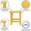 Flash Furniture Charlestown Tiered Commercial Poly Resin Adirondack Side Table – Lime Green – All-Weather – Indoor/Outdoor(Yellow)