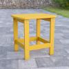 Flash Furniture Charlestown Tiered Commercial Poly Resin Adirondack Side Table – Lime Green – All-Weather – Indoor/Outdoor(Yellow)