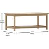 Flash Furniture Charlestown Two Tiered Commercial Grade Adirondack Coffee Table – Gray Finish Poly Resin Wood – All-Weather – Slatted Shelf Design,Grey(Natural Cedar)