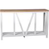 Flash Furniture Charlotte Farmhouse 2-Tier Console Table – Black Finish Engineered Wood Frame – Walnut Finish Tabletop – For Entryway or Living Room(Warm Oak Top/White Frame)