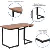 Flash Furniture Cherry Computer Desk with Black Metal Frame