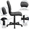 Flash Furniture Clayton Mid-Back Tufted Vinyl Upholstered Swivel Desk Chair with Padded Seat, Modern Adjustable Height Padded Office Chair, Black(Black)