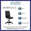 Flash Furniture Clayton Mid-Back Tufted Vinyl Upholstered Swivel Desk Chair with Padded Seat, Modern Adjustable Height Padded Office Chair, Black(Black)