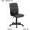 Flash Furniture Clayton Mid-Back Tufted Vinyl Upholstered Swivel Desk Chair with Padded Seat, Modern Adjustable Height Padded Office Chair, Black(Black)