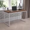 Flash Furniture Clifton Modern Office Computer Desk with Top and Bottom Storage Shelves, Small Computer Desk for Home Office, 28″W, Black(Walnut)