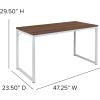 Flash Furniture Clifton Modern Office Computer Desk with Top and Bottom Storage Shelves, Small Computer Desk for Home Office, 28″W, Black(Walnut)