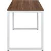 Flash Furniture Clifton Modern Office Computer Desk with Top and Bottom Storage Shelves, Small Computer Desk for Home Office, 28″W, Black(Walnut)