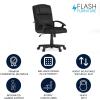 Flash Furniture Coffman Flash Fundamentals Mid-Back LeatherSoft Office and Gaming Chair, Ergonomic Office Chair with Padded LeatherSoft Seat and Arms, Black