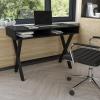Flash Furniture Darla Computer Desk – Black Home Office Desk with Storage Drawer – 42″ Long Writing Desk for Bedroom(Black)
