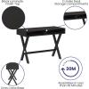 Flash Furniture Darla Computer Desk – Black Home Office Desk with Storage Drawer – 42″ Long Writing Desk for Bedroom(Black)