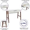 Flash Furniture Darla Computer Desk – Black Home Office Desk with Storage Drawer – 42″ Long Writing Desk for Bedroom(White/Walnut)