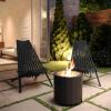 Flash Furniture Delia Commercial Indoor/Outdoor Wood Folding Chair, Low Profile Lounge for Patio, Porch, or Garden, Versatile Weather-Resistant Acacia Wood, Brown(Black)