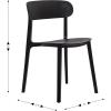 Flash Furniture Dover Patio Chair with Curved Backrest and Contoured Seat, Commercial All-Weather Stacking Resin Chair, UV Resistant, Indoor-Outdoor, Black, Set of 2(Black)