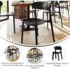 Flash Furniture Dover Patio Chair with Curved Backrest and Contoured Seat, Commercial All-Weather Stacking Resin Chair, UV Resistant, Indoor-Outdoor, Black, Set of 2(Black)